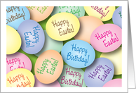 Happy Easter Happy Birthday Eggs card