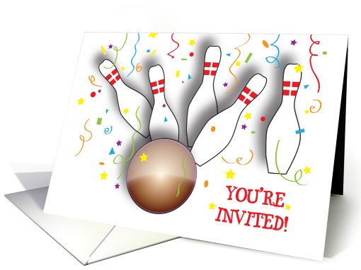 Invitations / Bowling Party card (775148)