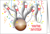 Invitations / Bowling Party card