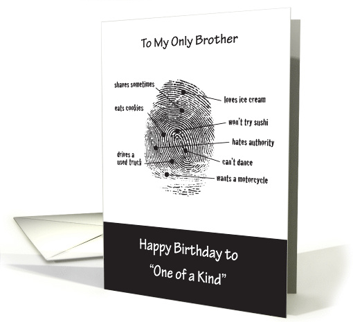 Birthdays, Only Brother, fingerprint card (786607)