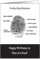 Birthdays, Only Brother, fingerprint card