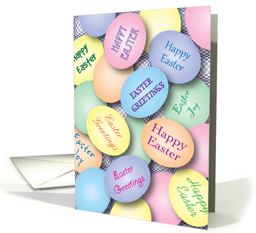 Easter / For Him, colored eggs card (787438)