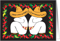 Cinco De Mayo / To Male Twins, sombreros card