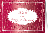Wedding / Master of Ceremonies, red lace card