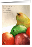 Get Well / Religious, fruit watercolor card