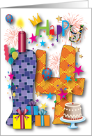 Birthdays for 14 yr. old card