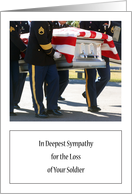 Sympathy / Loss of Soldier, Serviceman card
