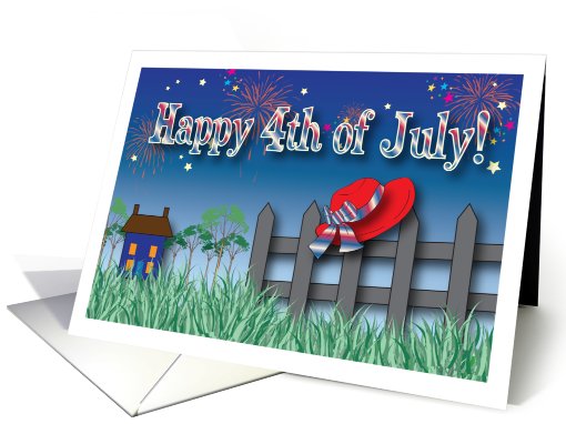 4th of July / Red Hat Lady card (808024)