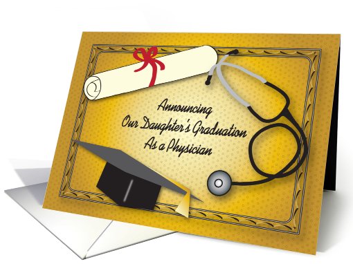 Announcement / Daughter Graduating, Physician card (808957)