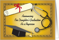 Announcement / Daughter Graduating, Physician card