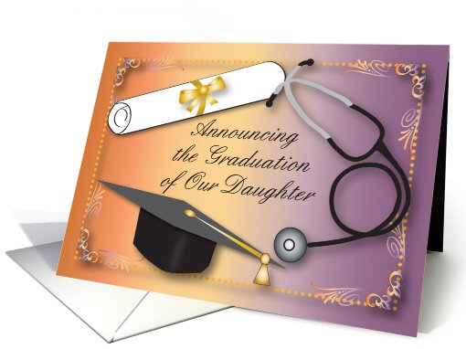 Announcement / Daughter Graduating, Nurse card (809984)