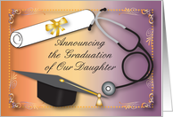 Announcement / Daughter Graduating, Nurse card