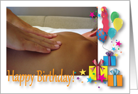 Birthdays / To Masseuse, massage card