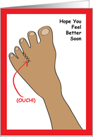 Get Well / Morton’s Neuroma, foot surgery card