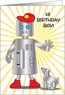 Birthdays, Like a Grandson to me, robots card