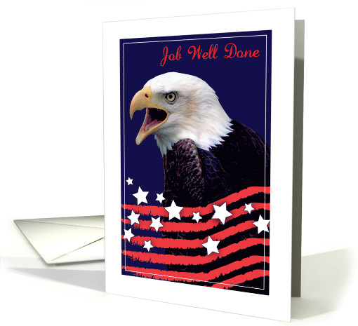 Military Spouse Appreciation Day, Bald Eagle, stars, stripes card