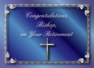 Congratulations / Retirement of a Bishop, cross
