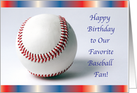 Birthdays / To a Baseball Fan card