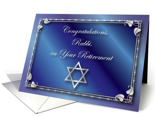 Congratulations / Retirement of a Rabbi card (814927)
