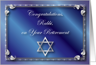 Congratulations / Retirement of a Rabbi card