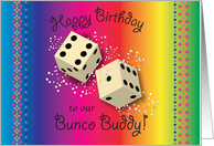 Birthdays To a Bunco Player card