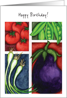 Birthdays For Chef Veggies card