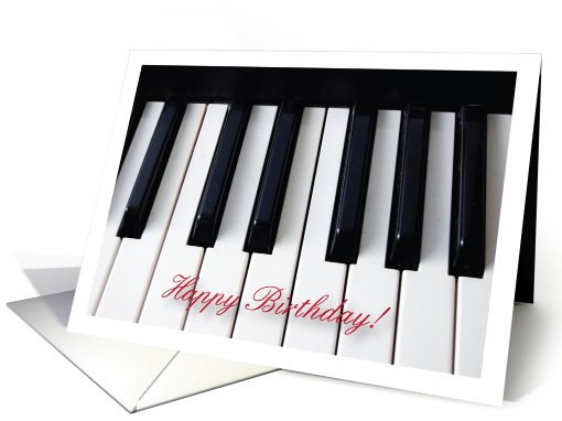 Birthdays / To a Pianist, piano keys card (815459)