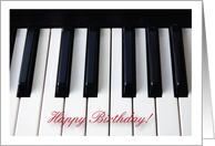 Birthdays / To a Pianist, piano keys card