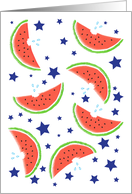 4th of July / Daughter & Son in Law Watermelon & Stars card