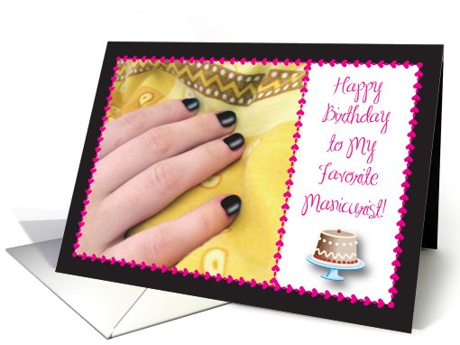 Birthdays / To Manicurist, hand card (816766)