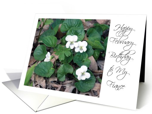 Birthdays / To Fiance, February Violets card (818050)