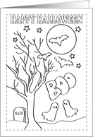Halloween / Coloring Card, to Grandchildren card