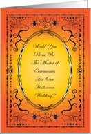 Halloween Wedding Master of Ceremonies card