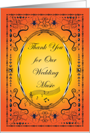 Halloween Wedding Music Thank You card