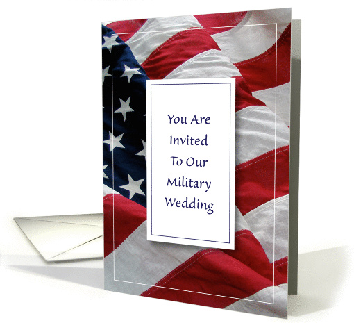 Military Wedding, Flag card (820216)