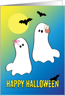 Halloween / 2 Moms, ghosts, bats card