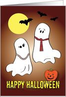Halloween / To Co-Worker, ghosts, bats card