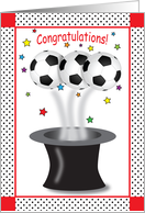 Congratulations / Scoring a Hat Trick in Soccer card