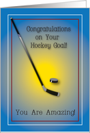 Congratulations / Ice Hockey Goal, stick, puck card