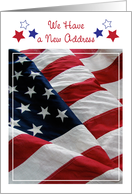 Announcement / New Address, Military, U. S. Flag card