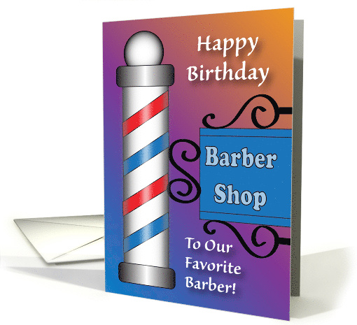 Birthdays For Barber Hair Cutter card (826470)