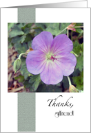 Thank You / To Girlfriend, lavender flower card