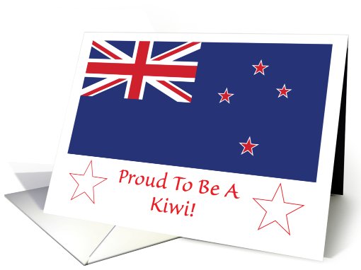Patriotic / Proud to be a Kiwi, blank card (830141)