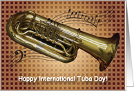 International Tuba Day, tuba, notes card