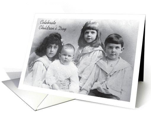 International Children's Day, vintage photo card (832336)