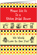 Invitations / To Kitchen Bridal Shower, recipe card