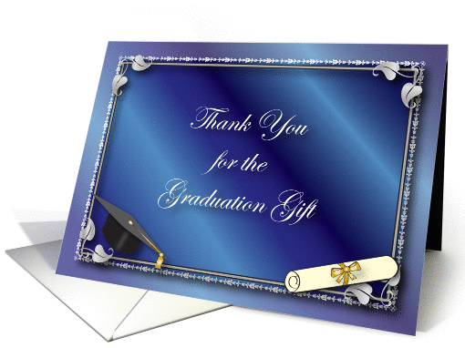Thank You / Blank, for Graduation Gift card (833700)