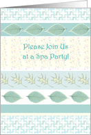 Invitations / To a Spa Party card