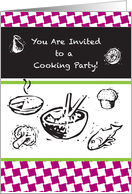 Invitations / To a Cooking Party card