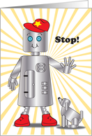 Birthdays Humorous Robot card
